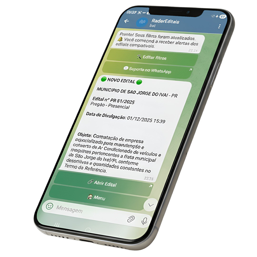 Representação visual do problema de perder editais
